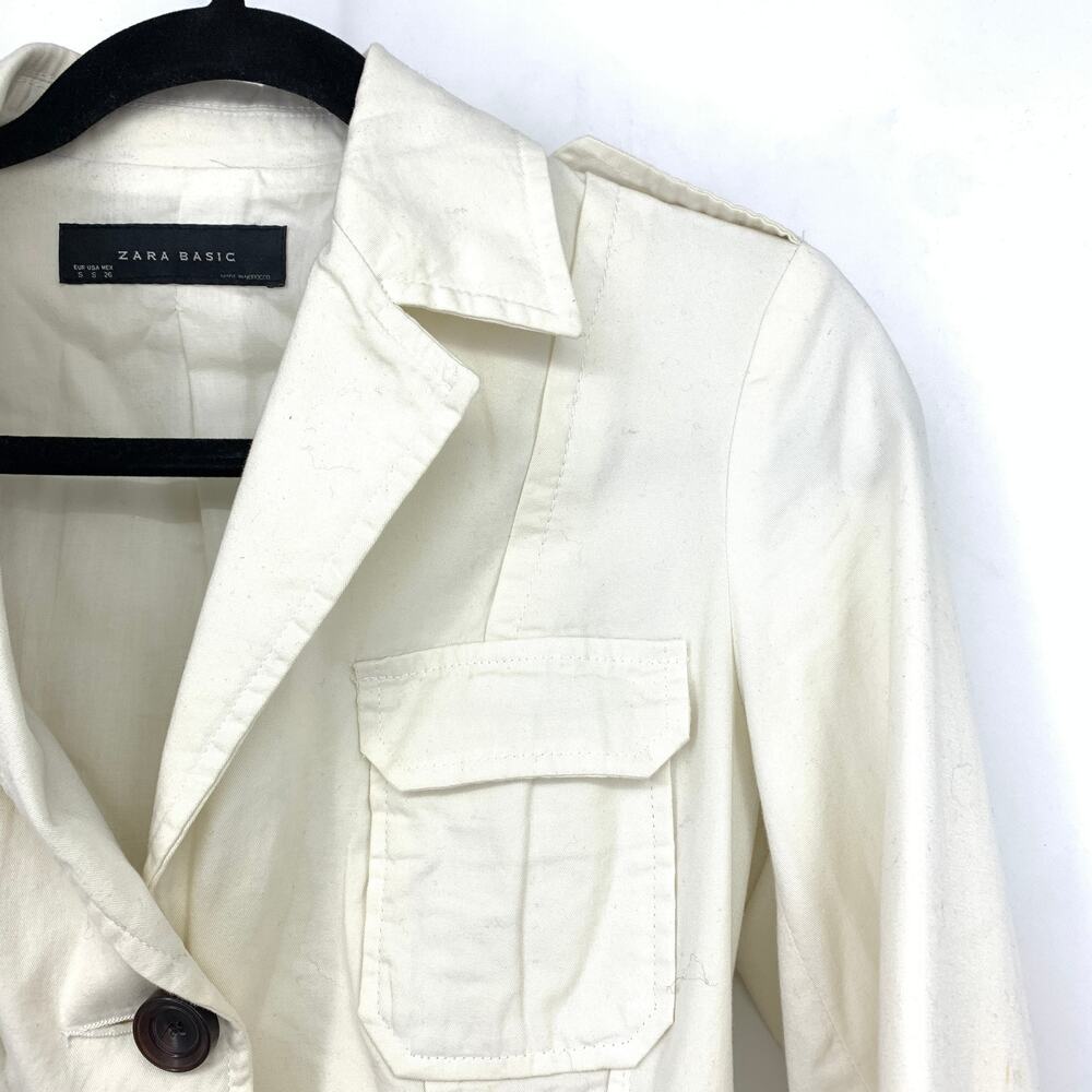 Zara Basic Three Button Blazer Jacket Womens Size… - image 3